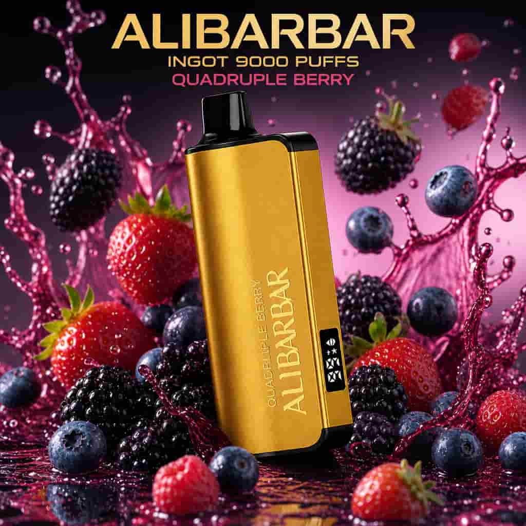 ALIBARBAR INGOT 9000 PUFFS-Quadruple Berry